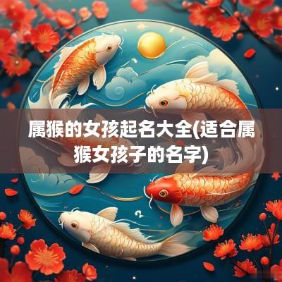 属猴的女孩起名大全(适合属猴女孩子的名字)
