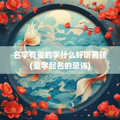 名字有玺的字什么好听男孩(玺字起名的忌讳)