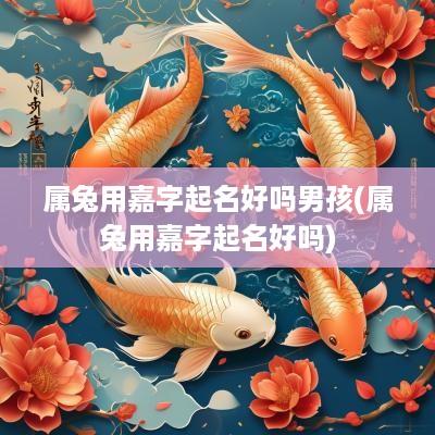 属兔用嘉字起名好吗男孩(属兔用嘉字起名好吗)