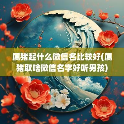 属猪起什么微信名比较好(属猪取啥微信名字好听男孩)