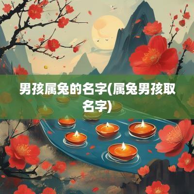 男孩属兔的名字(属兔男孩取名字)