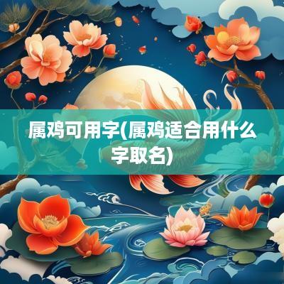 属鸡可用字(属鸡适合用什么字取名)