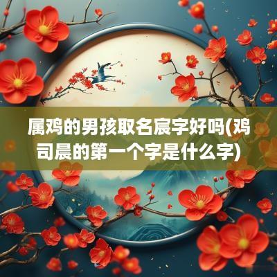 属鸡的男孩取名宸字好吗(鸡司晨的第一个字是什么字)