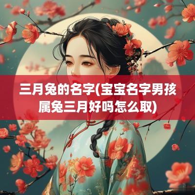 三月兔的名字(宝宝名字男孩属兔三月好吗怎么取)