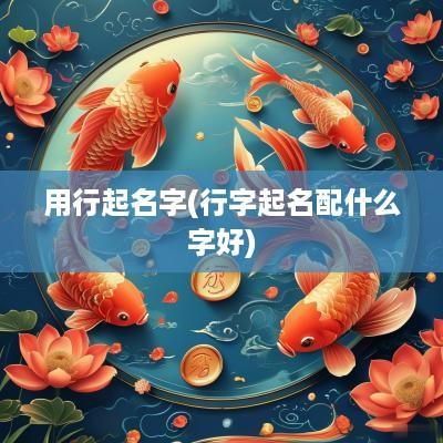 用行起名字(行字起名配什么字好)