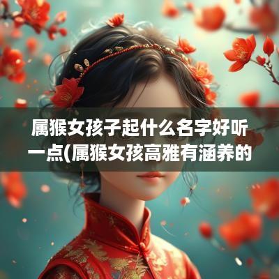 属猴女孩子起什么名字好听一点(属猴女孩高雅有涵养的名字)