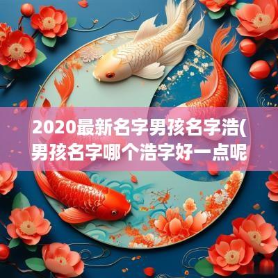 2025最新名字男孩名字浩(男孩名字哪个浩字好一点呢)