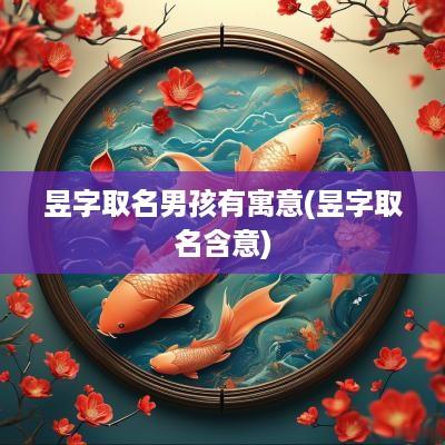 昱字取名男孩有寓意(昱字取名含意)