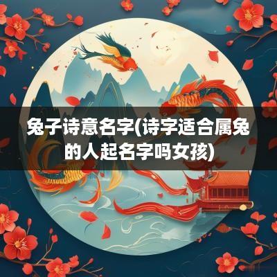 兔子诗意名字(诗字适合属兔的人起名字吗女孩)