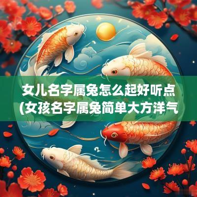 女儿名字属兔怎么起好听点(女孩名字属兔简单大方洋气)