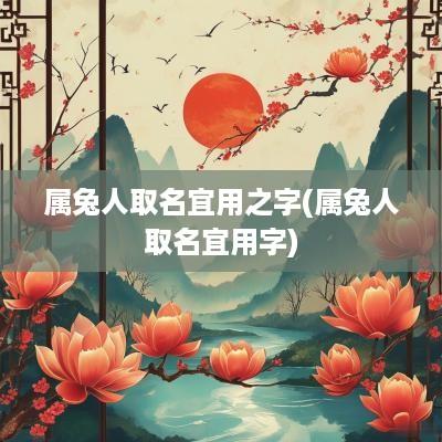 属兔人取名宜用之字(属兔人取名宜用字)
