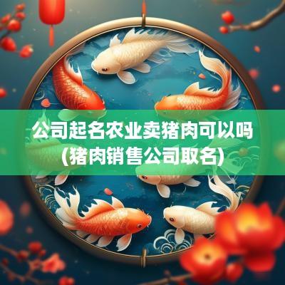 公司起名农业卖猪肉可以吗(猪肉销售公司取名)