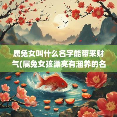 属兔女叫什么名字能带来财气(属兔女孩漂亮有涵养的名字)