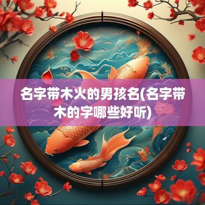 名字带木火的男孩名(名字带木的字哪些好听)