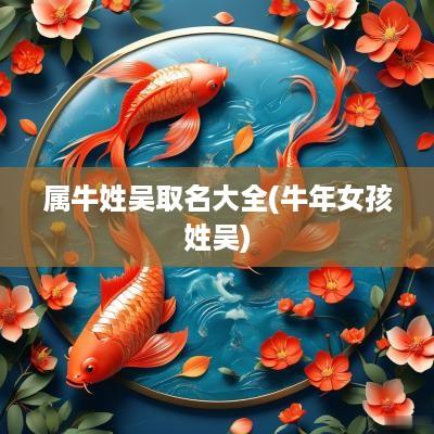 属牛姓吴取名大全(蛇年女孩姓吴)