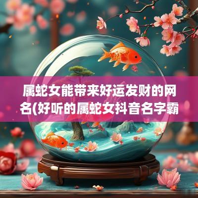 属蛇女能带来好运发财的网名(好听的属蛇女抖音名字霸气)