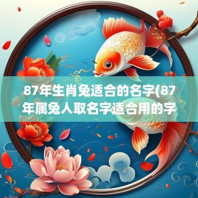 87年生肖兔适合的名字(87年属兔人取名字适合用的字)