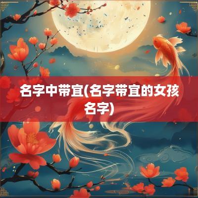 名字中带宜(名字带宜的女孩名字)
