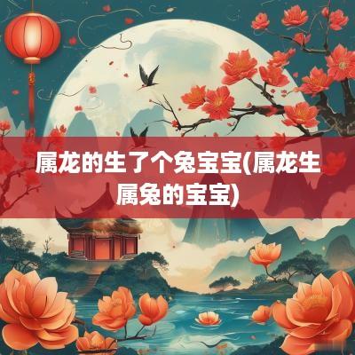 属龙的生了个兔宝宝(属龙生属兔的宝宝)