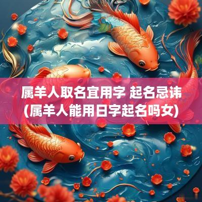 属羊人取名宜用字 起名忌讳(属羊人能用日字起名吗女)