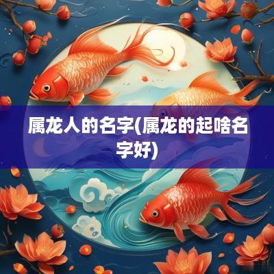 属龙人的名字(属龙的起啥名字好)