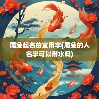 属兔起名的宜用字(属兔的人名字可以带水吗)