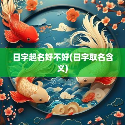 日字起名好不好(日字取名含义)
