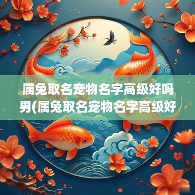 属兔取名宠物名字高级好吗男(属兔取名宠物名字高级好吗女孩)