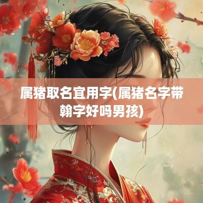 属猪取名宜用字(属猪名字带翰字好吗男孩)