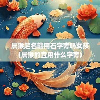 属猴起名能用石字旁吗女孩(属猴的宜用什么字旁)