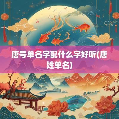 唐号单名字配什么字好听(唐姓单名)