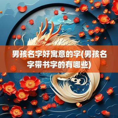 男孩名字好寓意的字(男孩名字带书字的有哪些)