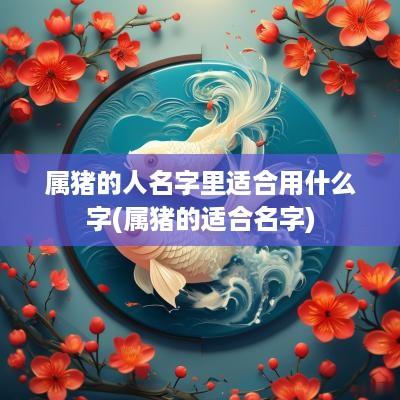 属猪的人名字里适合用什么字(属猪的适合名字)