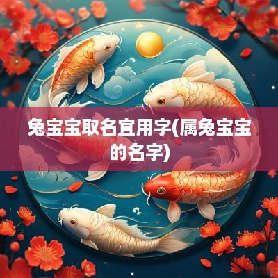 兔宝宝取名宜用字(属兔宝宝的名字)