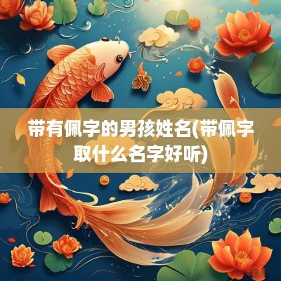 带有佩字的男孩姓名(带佩字取什么名字好听)