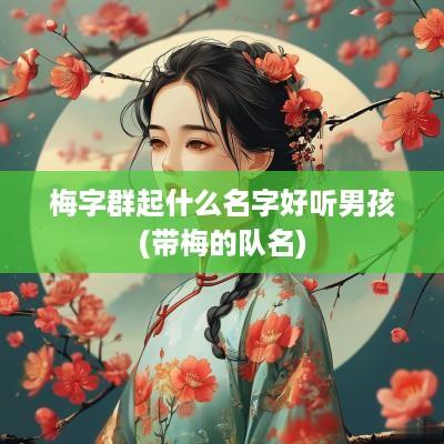 梅字群起什么名字好听男孩(带梅的队名)