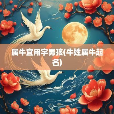 属牛宜用字男孩(牛姓属牛起名)