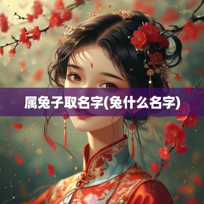 属兔子取名字(兔什么名字)
