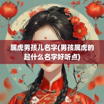 属虎男孩儿名字(男孩属虎的起什么名字好听点)