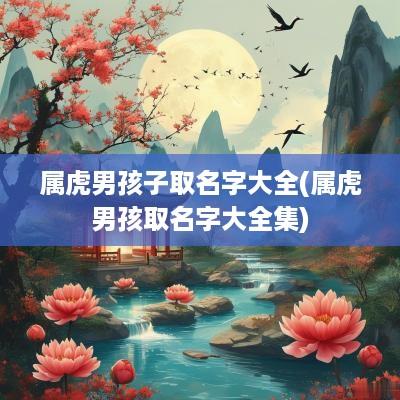 属虎男孩子取名字大全(属虎男孩取名字大全集)