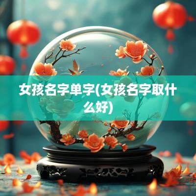 女孩名字单字(女孩名字取什么好)