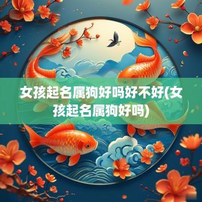 女孩起名属狗好吗好不好(女孩起名属狗好吗)