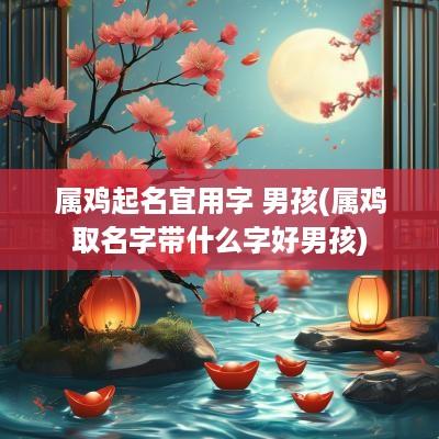属鸡起名宜用字 男孩(属鸡取名字带什么字好男孩)