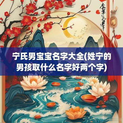 宁氏男宝宝名字大全(姓宁的男孩取什么名字好两个字)