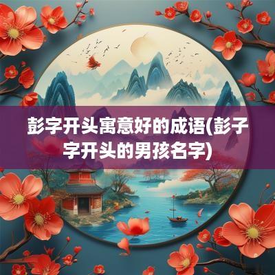 彭字开头寓意好的成语(彭子字开头的男孩名字)