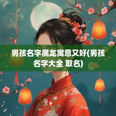 男孩名字属龙寓意又好(男孩名字大全 取名)
