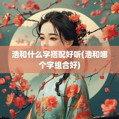 浩和什么字搭配好听(浩和哪个字组合好)