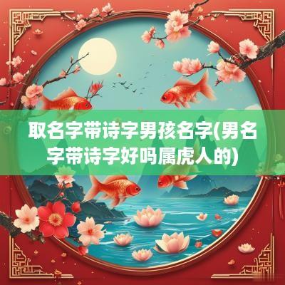 取名字带诗字男孩名字(男名字带诗字好吗属虎人的)