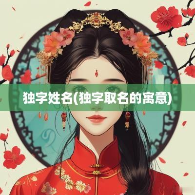 独字姓名(独字取名的寓意)
