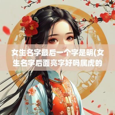 女生名字最后一个字是明(女生名字后面亮字好吗属虎的)